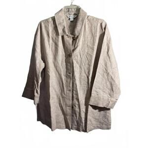 Coldwater Creek Linen Jacket - Stylish & Comfortable Medium